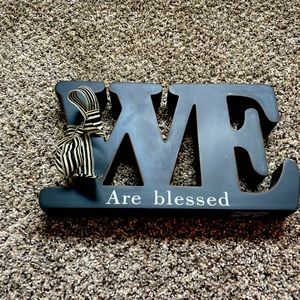 Black “We are blessed” home decor sign
